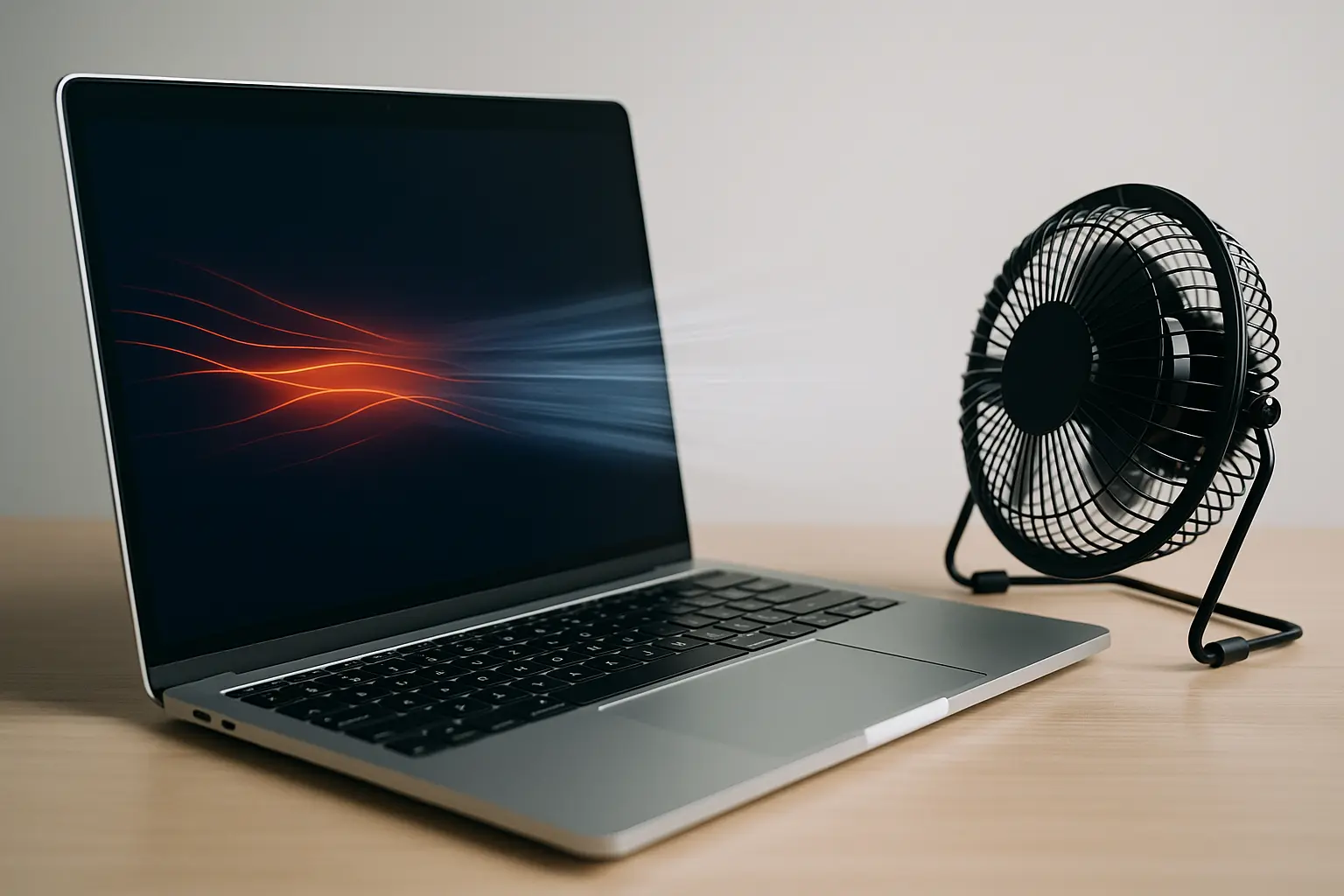 Перегревающийся ноутбук с индикатором температуры